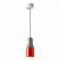 Modern suspended lamp in ceramic and aluminium made in Italy Asia