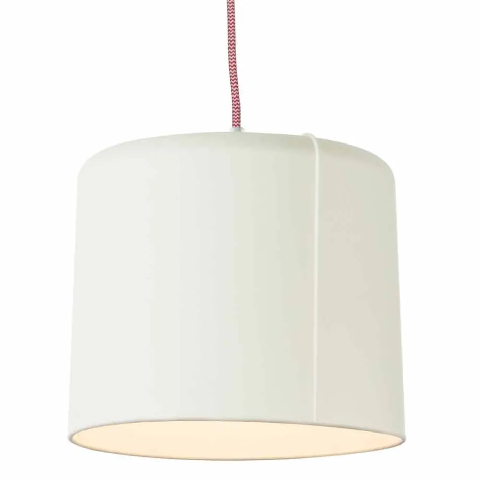 In-es.artdesign Candle 2 modern hanging lamp in colored laprene Viadurini