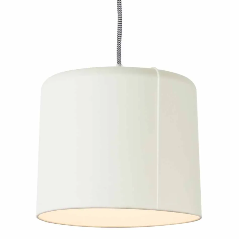 In-es.artdesign Candle 2 modern hanging lamp in colored laprene Viadurini