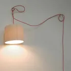 In-es.artdesign Candle 2 modern hanging lamp in colored laprene Viadurini