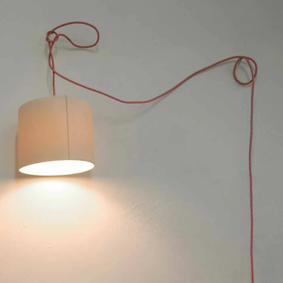 In-es.artdesign Candle 2 modern hanging lamp in colored laprene Viadurini