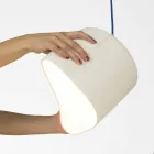 In-es.artdesign Candle 2 modern hanging lamp in colored laprene Viadurini