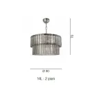 Modern Suspended Lamp in Luxury Handcrafted Glass Made in Italy - Valadier Viadurini