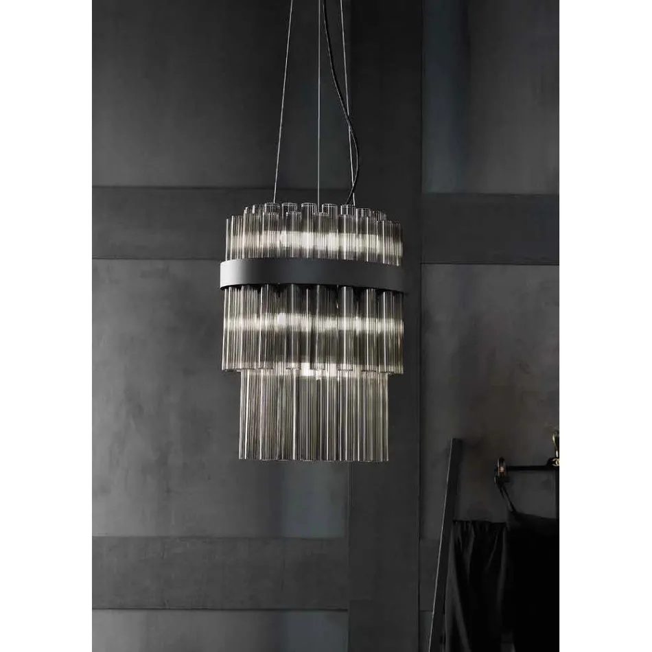Modern Suspended Lamp in Luxury Blown Glass Made in Italy - Maesta Viadurini