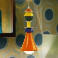Modern multicolored suspended lamp Slide Otello Hanging, made in Italy