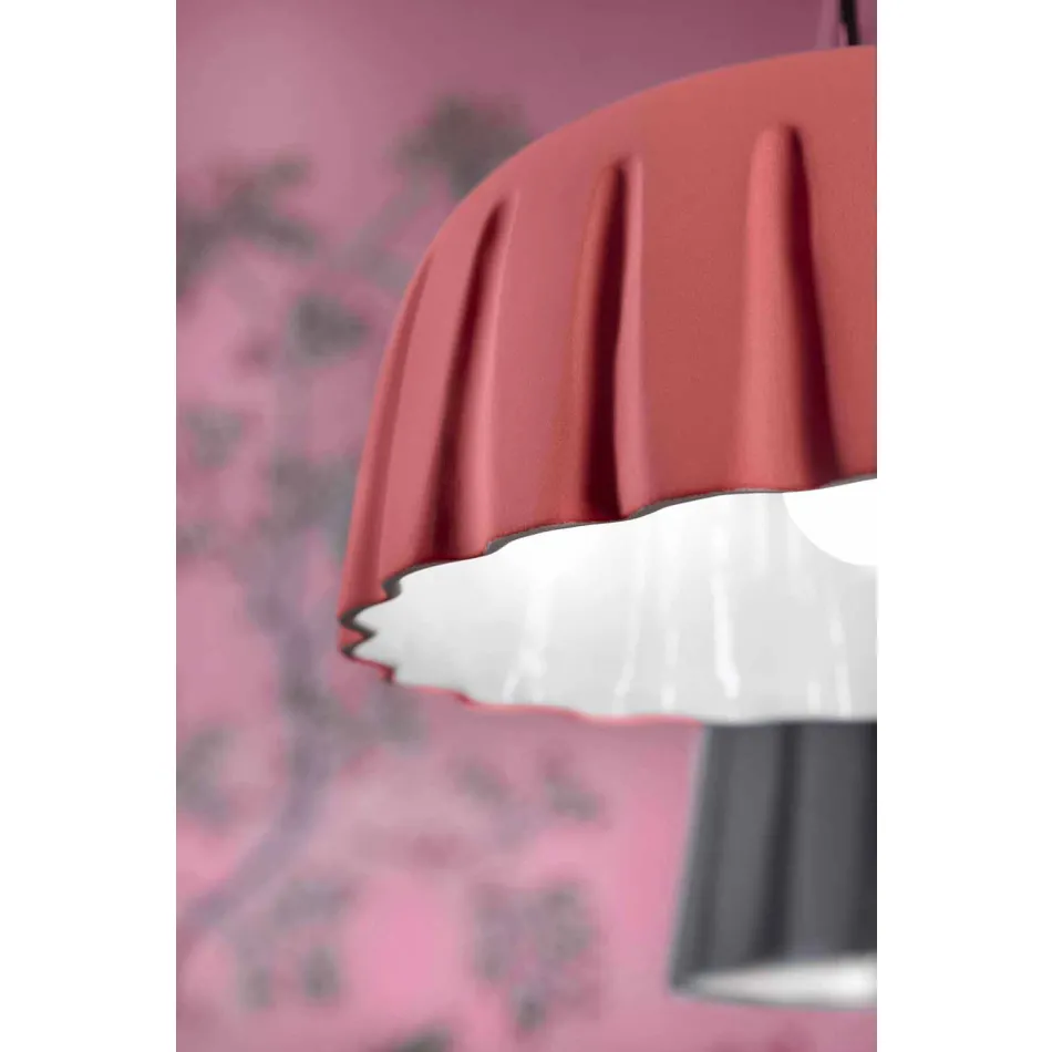 Vintage Ceramic Hanging Lamp Made in Italy - Ferroluce Madame Grès Viadurini