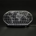 Planisphere Led Table Lamp in Laser Engraved Acrylic Crystal - Rihanna