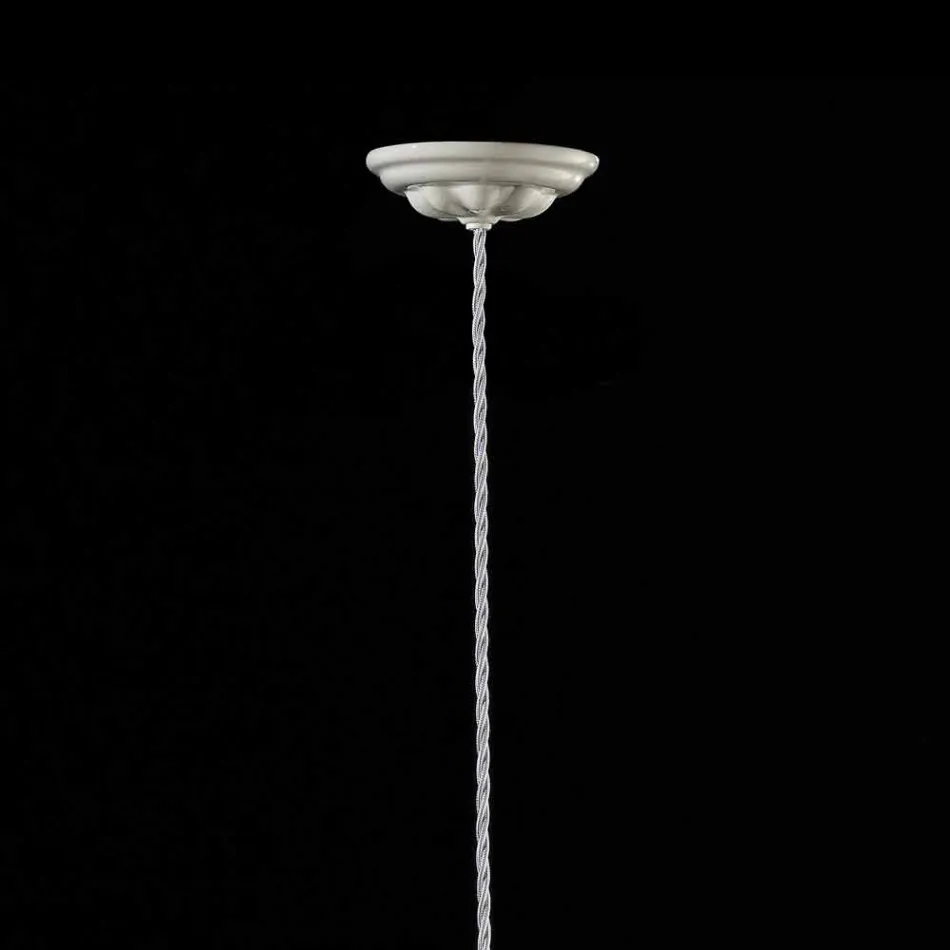 Vintage lamp in polished ceramic suspension and golden screws Betty Viadurini