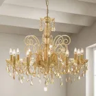 Artisan 12 Lights Chandelier in Venetian Glass and Metal - Florentine Viadurini