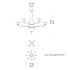 Venetian Glass Chandelier 12 Lights Made in Italy - Ismail Viadurini