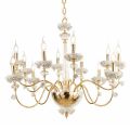 Classic 12 Lights Chandelier in Porcelain and Luxury Blown Glass - Eteria