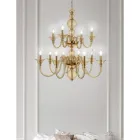 Classic Chandelier 12 Lights in Italian Handmade Glass and Metal - Memore Viadurini