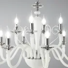 Classic 12 Lights Chandelier in Handmade Glass and Crystal - Mariangela Viadurini
