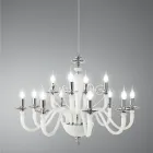 Classic 12 Lights Chandelier in Handmade Glass and Crystal - Mariangela Viadurini