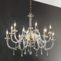 Classic Chandelier 12 Lights in Italian Handmade Glass - Similo