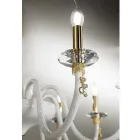 Classic 12 Lights Chandelier in Blown Glass and Hand Details - Phaedra Viadurini