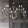 Classic 12 Lights Chandelier in Blown Glass and Hand Details - Phaedra