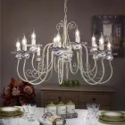 12 Lights Chandelier in Ceramic Hand Decor and Antique Brass - Sanremo Viadurini