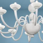 12 Lights Chandelier in Venice Glass and Metal Made in Italy - Foscarino Viadurini