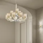 12 Lights Chandelier in Venice Glass and Metal Made in Italy - Graham Viadurini