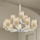 12 Lights Chandelier in Venice Glass and Metal Made in Italy - Graham Viadurini
