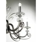 12 Lights Chandelier in Blown Glass and Classic Luxury Crystal - Cassea Viadurini
