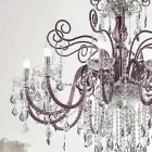 12 Lights Amethyst Venetian Glass Chandelier Made in Italy - Florentine Viadurini