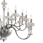 Classic 18 Lights Chandelier in Porcelain and Luxury Blown Glass - Eteria Viadurini