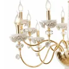 Classic 18 Lights Chandelier in Porcelain and Luxury Blown Glass - Eteria Viadurini