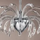 Chandelier 21 Lights in Handcrafted Venice Glass and Metal - Jason Viadurini