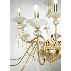 Classic 24 Lights Chandelier in Glass, Crystal and Luxury Metal - Flanders Viadurini