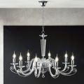 Classic 8 Lights Chandelier Italian Handcrafted Glass and Crystal - Malaysia