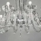 12 Light Handmade Venetian Glass Chandelier, Made in Italy - Regina Viadurini