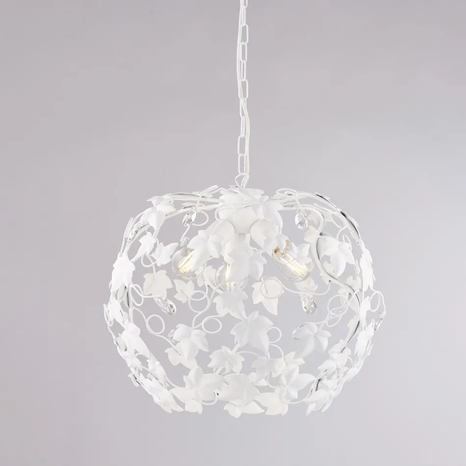 Three-light metal and crystal chandelier for the living room – Orchidea Viadurini