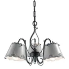 3 or 5 Light Ceramic Chandelier with Hand Painted Embroidery Effect - Ravenna Viadurini