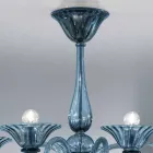 5 Lights Artisan Glass Chandelier from Venice, Made in Italy - Margherita Viadurini