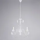 5-light chandelier in metal and crystal for dramatic lighting – Perla Viadurini