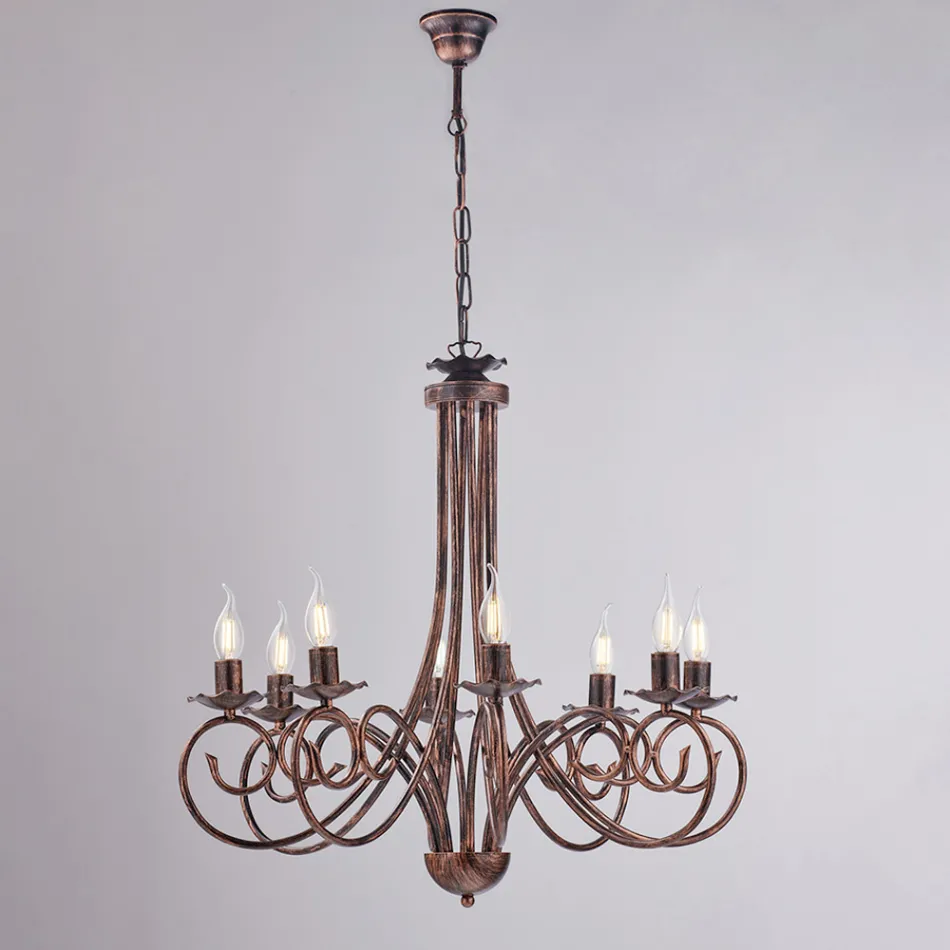 Five-light chandelier in metal and glass for a balanced and diffused light – Laguna Viadurini