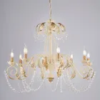 Shabby Chic 5-Light Chandelier for a Romantic Atmosphere – Perla Viadurini