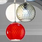 7 Lights Chandelier in Hand Blown Venice Glass - Bubbles Balloton Viadurini