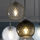 7 Lights Chandelier in Hand Blown Venice Glass - Bubbles Balloton Viadurini
