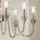 Artisan 8-Light Chandelier in Smoked Venetian Glass Made in Italy - Vittoria Viadurini