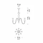 Artisan 8-Light Chandelier in Smoked Venetian Glass Made in Italy - Vittoria Viadurini