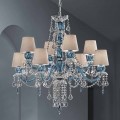 8 Lights Chandelier in Venetian Glass Handmade, Made in Italy - Milagros