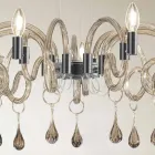 9 Light Handmade Venice Glass Chandelier Made in Italy - Bernadette Viadurini