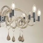 9 Light Handmade Venice Glass Chandelier Made in Italy - Bernadette Viadurini