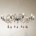 9 Light Handmade Venice Glass Chandelier Made in Italy - Bernadette