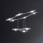 9 Lights Chandelier in Fine Painted Aluminium Made in Italy - Flash Viadurini