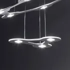 9 Lights Chandelier in Fine Painted Aluminium Made in Italy - Flash Viadurini