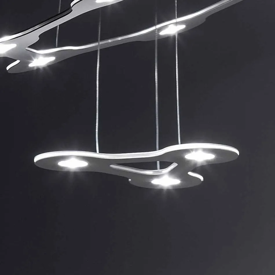 9 Lights Chandelier in Fine Painted Aluminium Made in Italy - Flash Viadurini